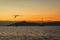 View of Sestri Levante at sunset, Liguria , Italy