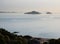 View of the Seto Inland sea and the islands from Kyukamura Setouchi Toyo, a scenic resort on Shikoku