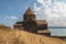 View of the Sevanavank, monastic complex located on the shore Lake Sevan. Armenia