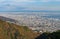 View of several Japanese cities in the Kansai region from Mt. Maya