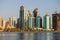 View Sharjah city. Sharjah located along northern coast of Persian Gulf on