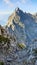 View on sharp and steep Alpine slopes in the region of Grimming. The slopes are full of lose stones.