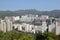 View of Shatin New Town from Lion Pavilion in Hong Kong