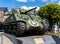 View of the Sherman Tank memorial in the city center of Bastogne