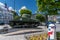 View of the Sherman Tank memorial in the city center of Bastogne