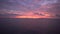 View through a ship\'s porthole on Beautiful sunset on waving sea, view from top deck of moving boat cruiser sea