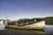 View of shipwreck on Ladysmith marina, taken in Victoria Island, BC, Canada