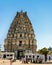 View of Shiva-Virupaksha Temple located in the ruins of ancient city Vijayanagar at Hampi, India