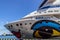 A view shows the AIDAAURA Passenger Luxury cruise ship Aida Aura under flag Italy moored in Marine passenger terminal of the Port