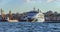 A view shows the AIDAAURA Passenger Luxury cruise ship Aida Aura under flag Italy moored in Marine passenger terminal of the Port
