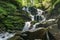 The view of the Shypit waterfall in the Ukrainian Carpathians