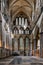 View of the side nave in the historic Salisbury Cathedral