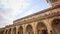 View from Side Wall with Colonnade to Tower of Catholic Church