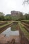 View of Sigiriya Rock and the gardens of Sigiriya.