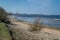 A view of Sillamae cargo port from Sillamae town beach