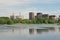 view from the silver-grape pond on the new houses in Izmailov