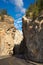 View of Sinclair canyon, the pass through the Rocky Mountains fr