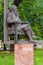 View of sitting Jan Matejko sculpture at Planty Park in Krakow. Jan Alojzy Matejko was a Polish famous painter