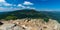 View from Skalny Stol hill in Karkonosze mountains on polish-czech borders