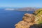 A view from Skaros rock towards Oia in the distance