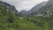 View from ski-lift cable car in Tatra mountains