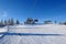View from the ski lift on the ski slope in popular winter resort Kotelnica Bialczanska