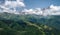 View of the ski resort of Guzet in France Pyrenees mountain