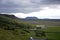 View from Skogafoss beautiful green Iceland