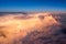 View of the sky and clouds from the airplane porthole