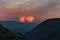 View of the sky with cumulonimbus clouds at sunset