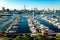 View of the skyline and Frank S. Farley State Marina from the Go