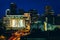 View of the skyline of Uptown at night, in Charlotte, North Carolina.