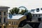 View of Skywheel Helsinki and buildings rooftops