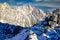 View from Slavkovsky stit peak in High Tatras mountains