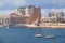 The view of Sliema city skyline from Valletta across Marsamxett