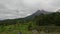 The view of the slopes of Mount Merapi, which is quite active, emits cold lava and hot clouds