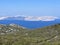 A view of the slopes of Mount Velebit and the Adriatic islands in the area of Kvarner and the town of Senj - Croatia