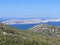 A view of the slopes of Mount Velebit and the Adriatic islands in the area of Kvarner and the town of Senj - Croatia