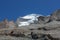 View on slopes of mountain Kailash from pilgrimage trekking path around the mountain, Tibet, Asia