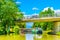 View of a sluice on Canal du Midi in Carcassone, France