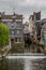 View of the small canal in the picturesque town of Pont Audemer in Normandy was spared destruction during the second world war.