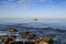 A view of a small fishing bout in the Atlantic ocean