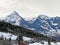 View of the small subalpine agricultural and tourist resort of Amden with the Glarus Alps massif in the background - Switzerland