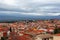 View of small touristic town in the mountains. Dorgali, Sardinia, Italy