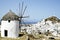 View of the small town of Chora in Ios island