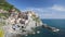 View of the small town of Manarola in the Ligurian province of La Spezia, in Northern Italy