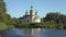 View of the Smolensk Cathedral, June day. Olonets, Russia