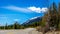 View of the snow capped Coast Mountains along the Duffey Lake Road