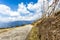 View at the snow capped Himalaya mountains at the Chelela Point in Bhutan