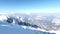 The View from a Snow Capped Untersberg Mountain in Austria